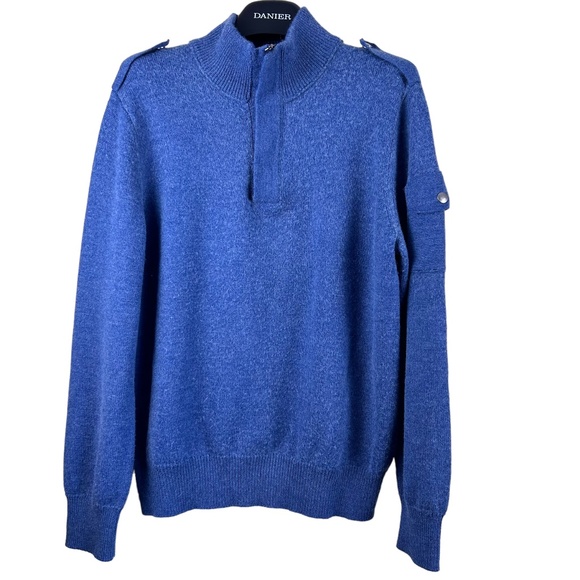 Banana Republic Men’s wool blend sweater blue Italian yarn size large - Picture 1 of 8